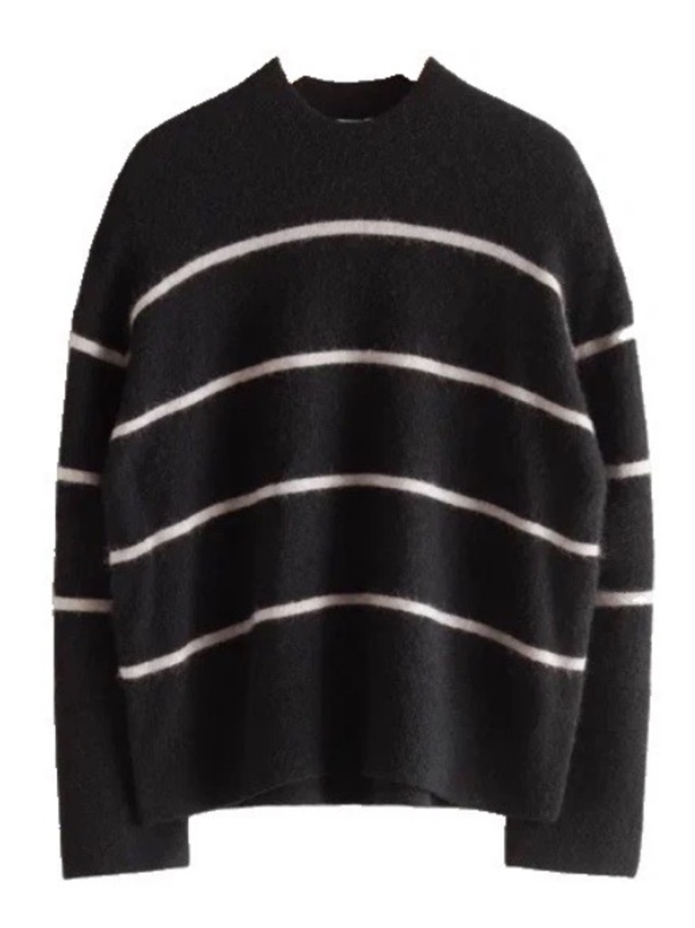 Stockholm Atelier Other Stories Sweater M Black Alpaca Blend Everyday Soft Cozy.